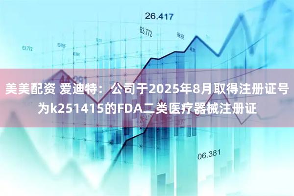 美美配资 爱迪特：公司于2025年8月取得注册证号为k251415的FDA二类医疗器械注册证